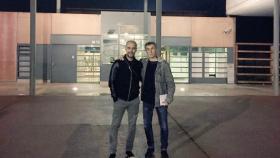 Guardiola, junto a Jordi Cuixart a las puertas de la prisión de Lledoners.