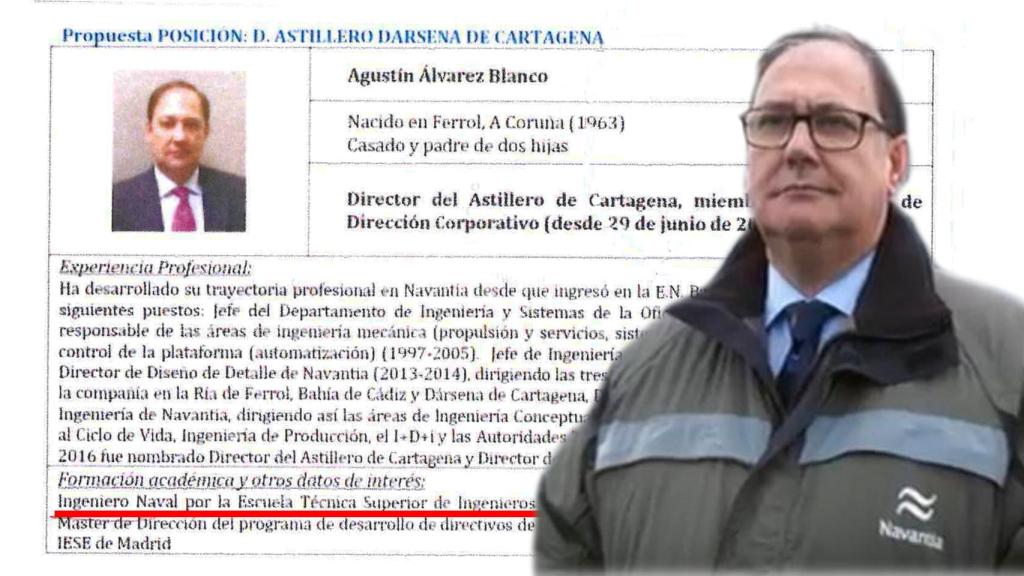 El director de Navantia falseó durante 30 años que era Ingeniero, tal y como consta en su CV ya modificado