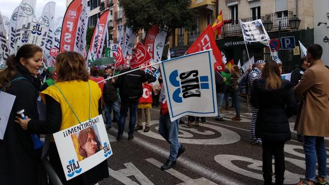 Manifestación de los funcionarios de Justicia en Madrid.