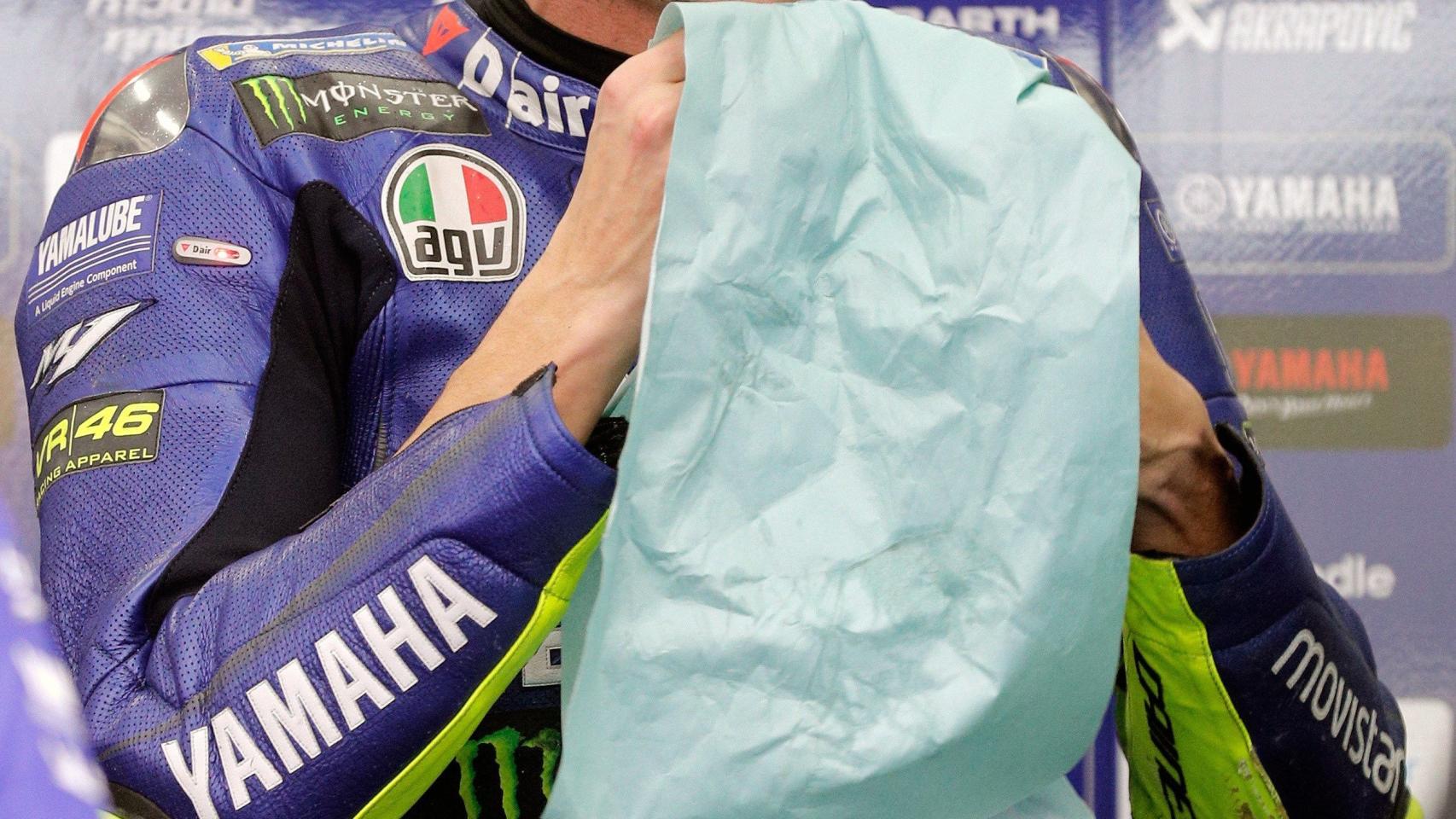 Rossi, durante una prueba.