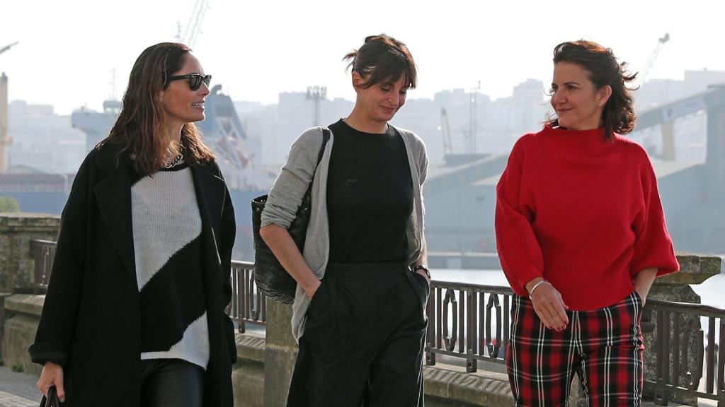 Eugenia Silva, Alfonso de Borbón y María Fitz-James en A Coruña.