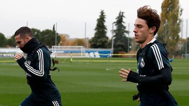 Carvajal y Odriozola se entrenan en Valdebabas