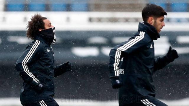 Marcelo y Asensio se entrenan en Valdebebas