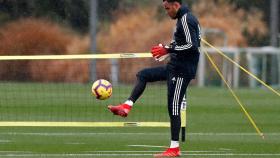 Keylor Navas se entrena en Valdebebas