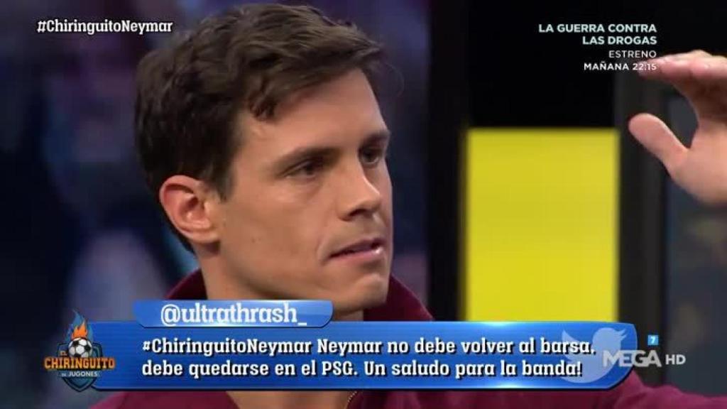 Edu Aguirre, en El Chiringuito. Foto: Twitter (@elchiringuitotv)