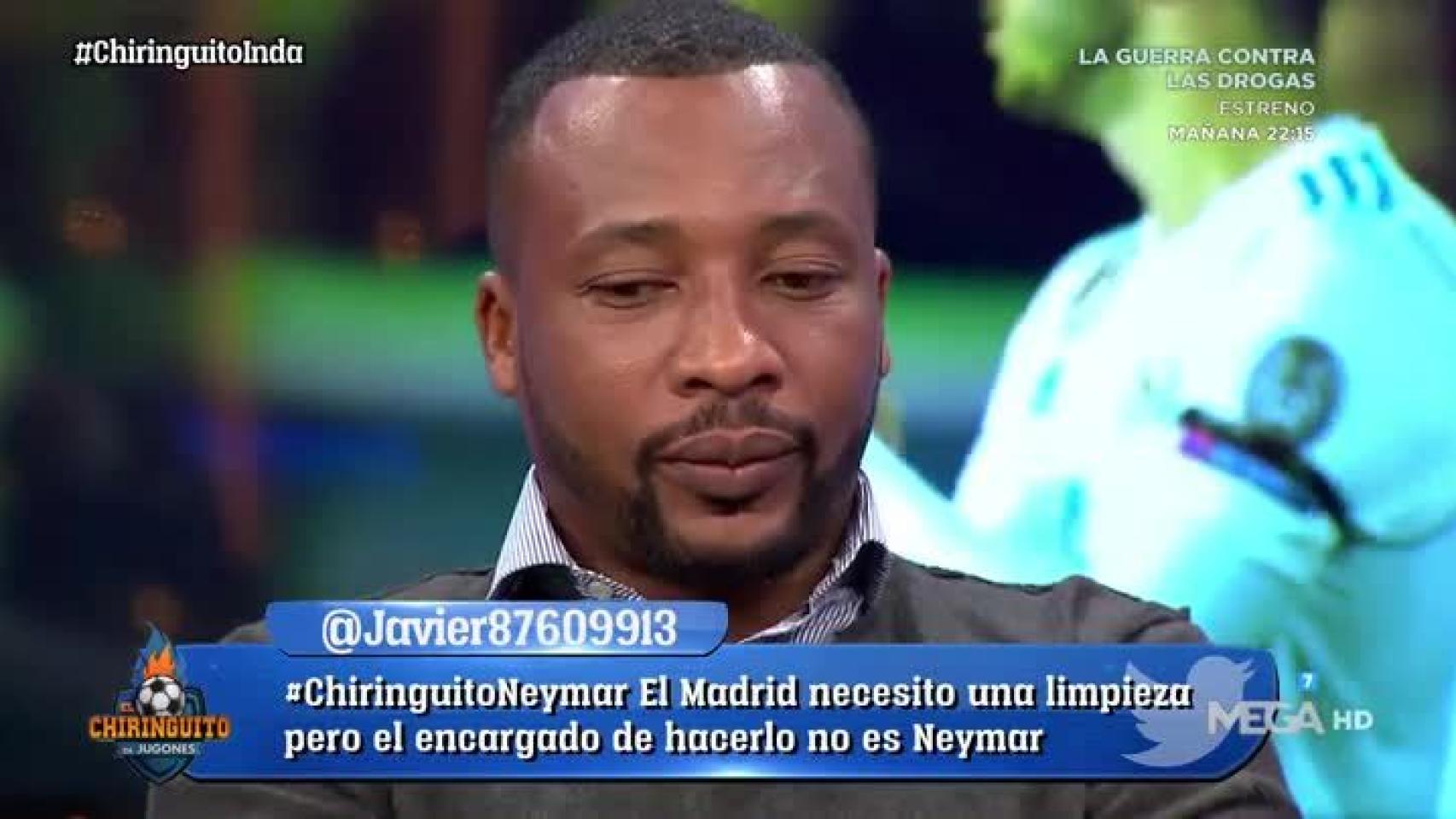 Congo, en El Chiringuito. Foto: Twitter (@elchiringuitotv)