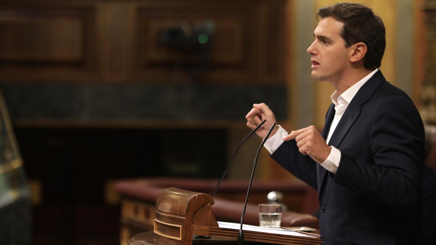 Albert Rivera durante una sesión en el Congreso.