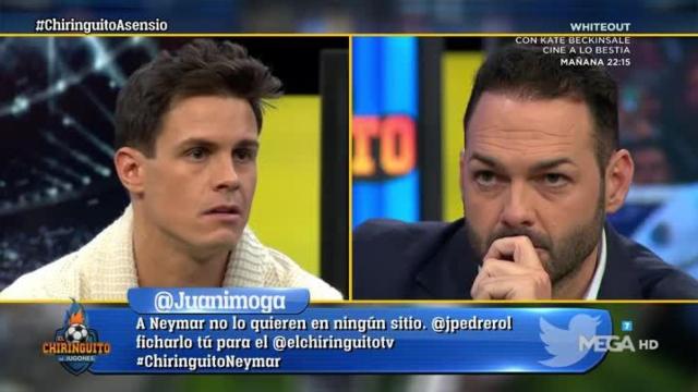 Edu Aguirre en El Chiringuito. Foto: Twitter. (@elchiringuitotv)