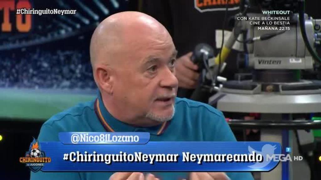 Alfredo Duro en El Chiringuito. Foto: Twitter. (@elchiringuitotv)