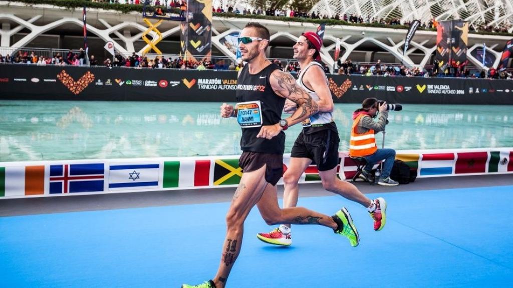 Juan Miguel, en una maratón en Valencia.