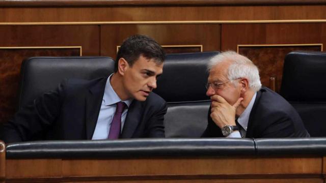 Sánchez y Borrell, en el Congreso.