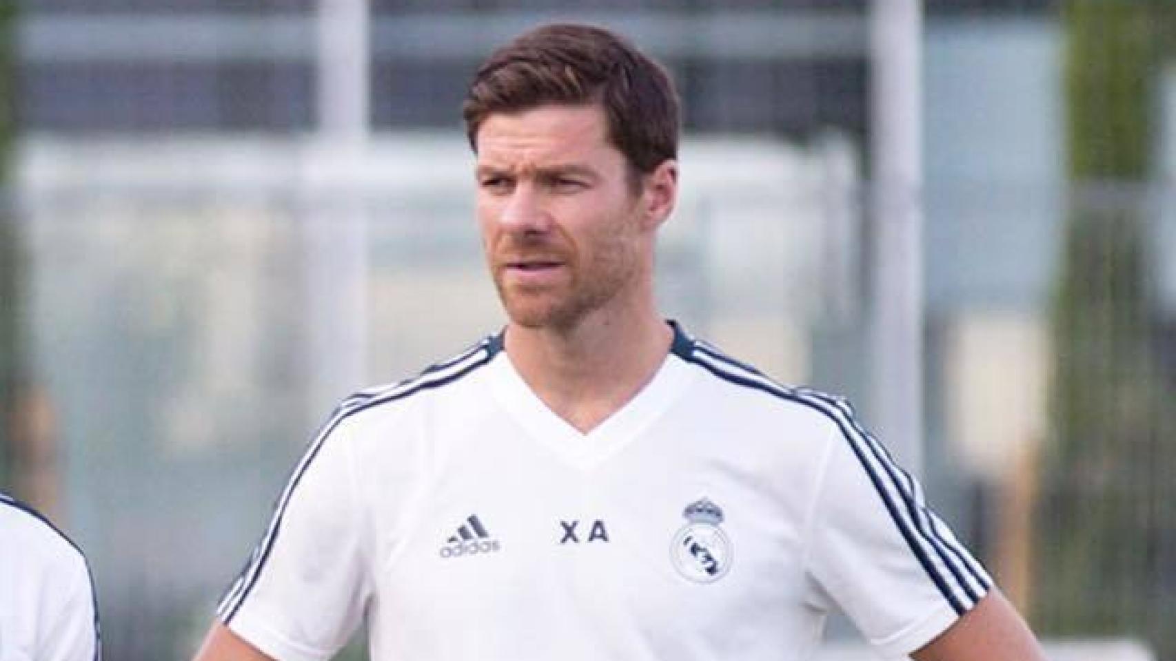 Xabi Alonso durante un entrenamiento del Infantil A. Foto: Instagram. (@xabialonso)