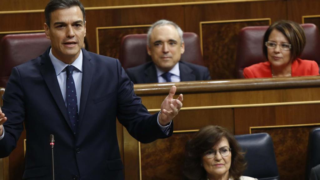 El presidente del Gobierno, Pedro Sánchez, en el Congreso de los Diputados.