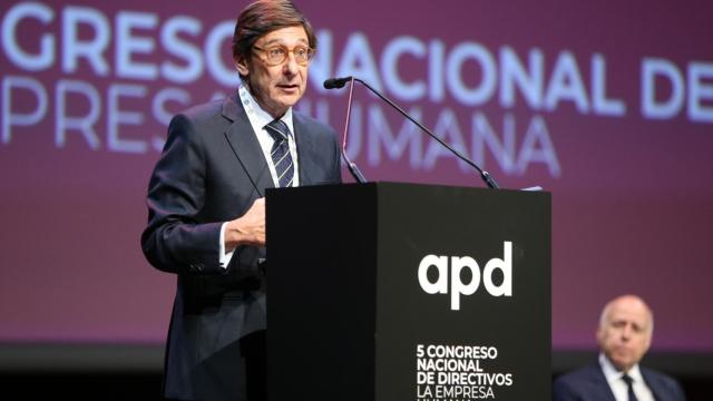 José Ignacio Goirigolzarri, presidente de Bankia, durante su ponencia en el V congreso nacional de directivos de la APD.