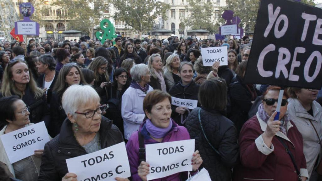 Manifestación contra la violencia de género