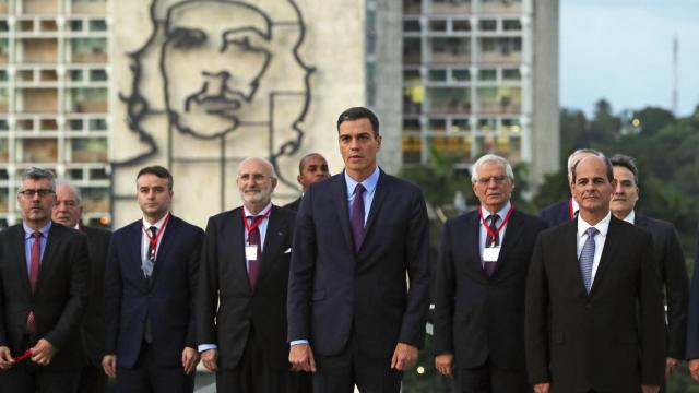 Sánchez en su visita a Cuba este jueves