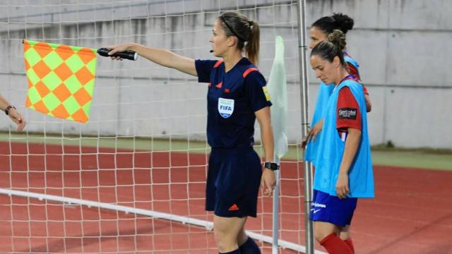 Las árbitras españolas, contra la violencia de género. Foto: RFEF.