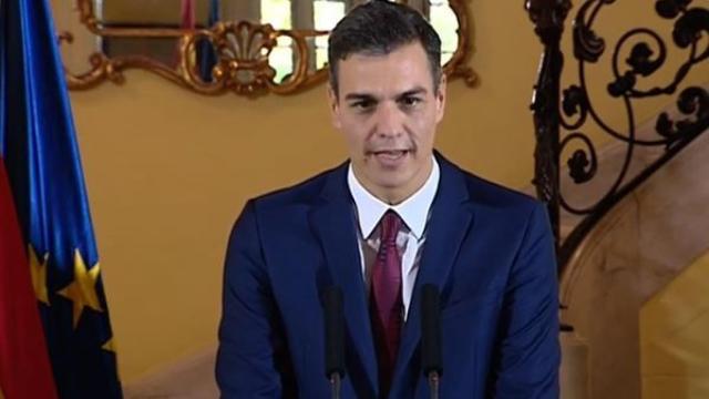 Sánchez durante su rueda de prensa