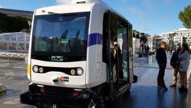 Un circuito cerrado por el que circula un coche autónomo en Madrid.