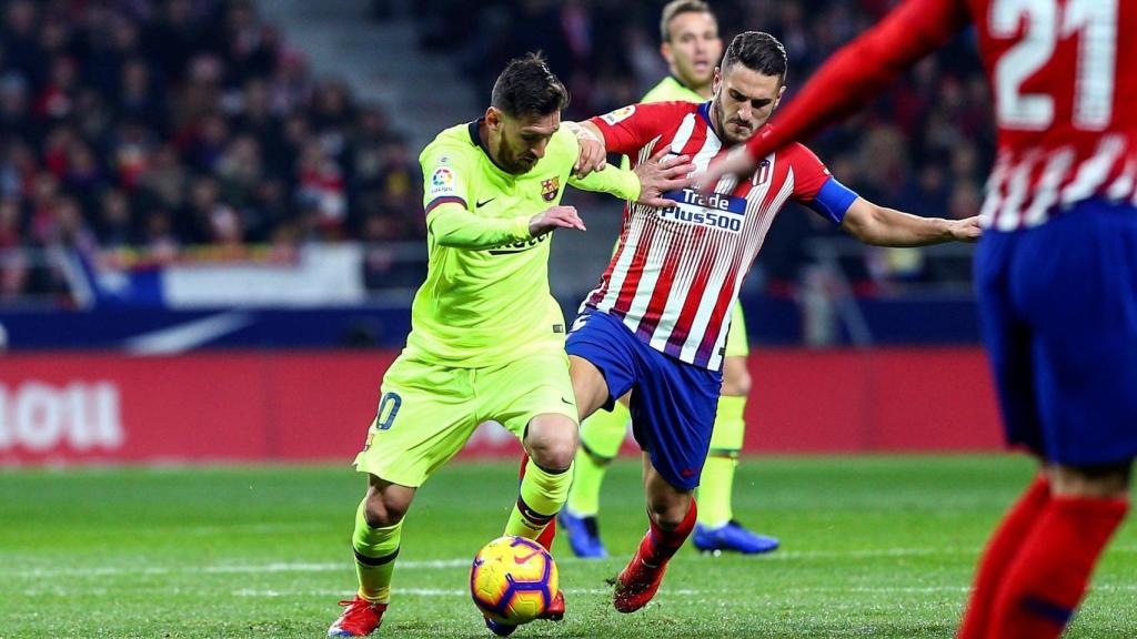 Leo Messi, en el partido ante el Atlético de Madrid