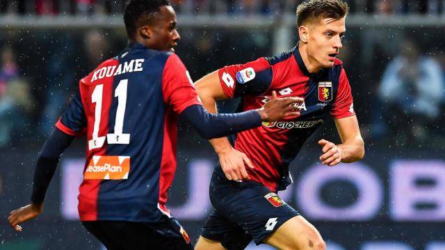 Christian Kouamé y Piatek, la pareja de delanteros del Genoa