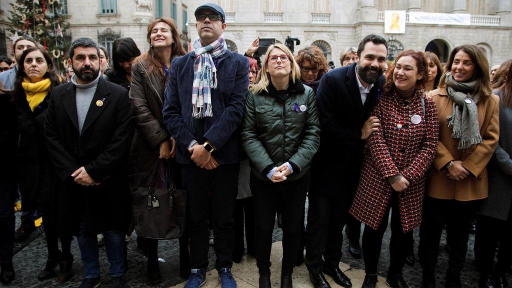 Elsa Artadi y Roger Torrent, en un acto del día contra la violencia de género