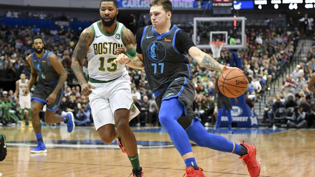 Luka Doncic, en un partido ante los Celtics