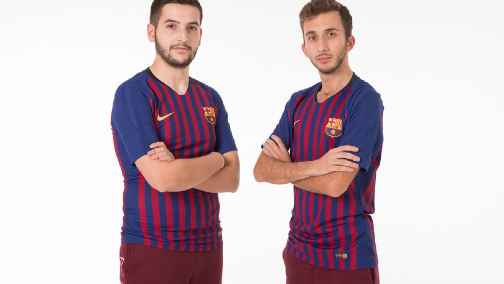 Pau Lara y Alex Alguacil, nuevos jugadores de la sección de eSports del Bracelona. Foto: fcbarcelona.es