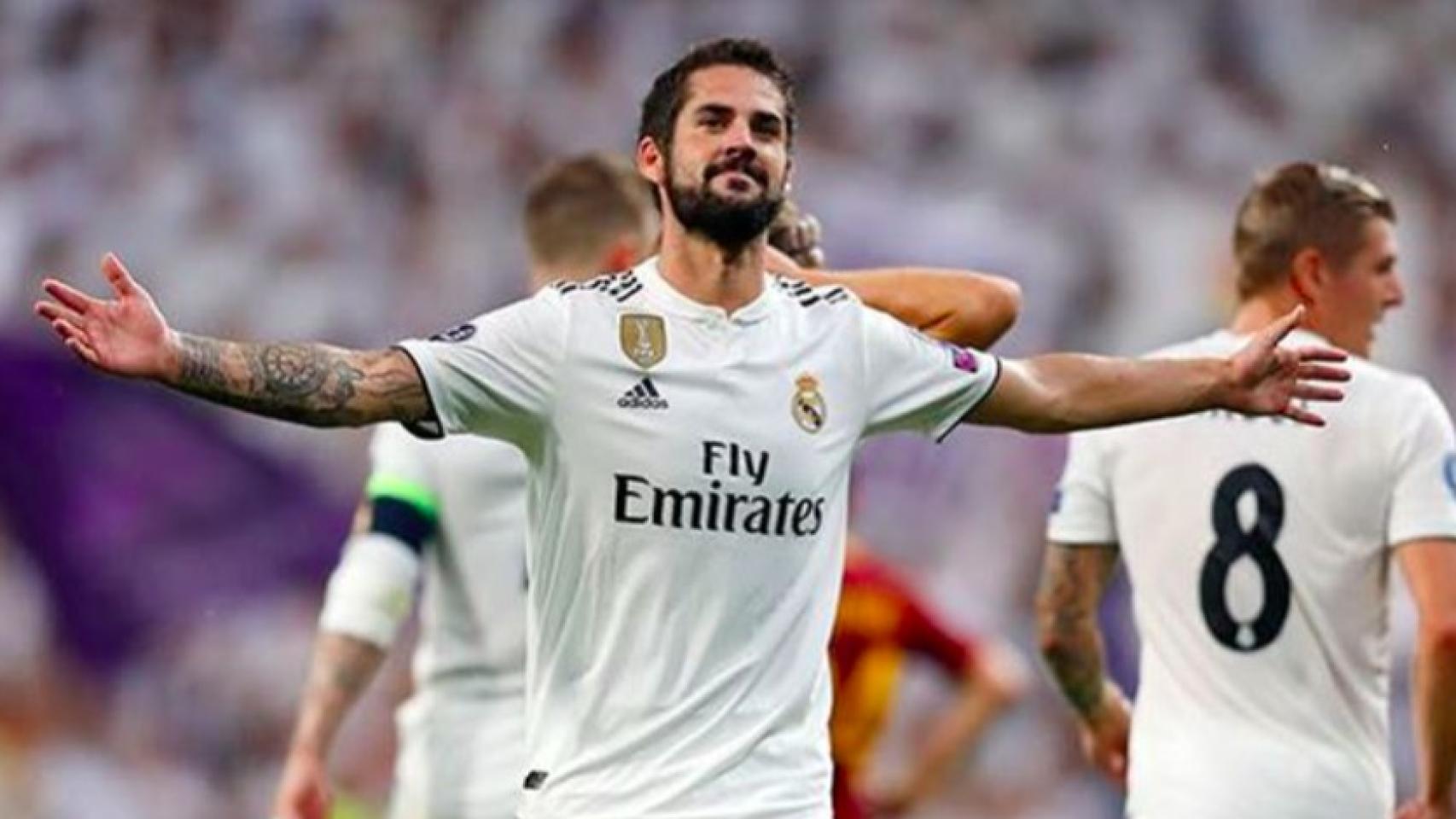 Isco celebra un gol con el Real Madrid en Champions. Foto: Instagram (@iscoalaracon)