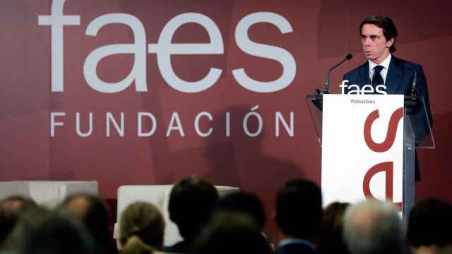 José María Aznar esta mañana, durante su intervención en la clausura del tercer foro Ideas FAES.