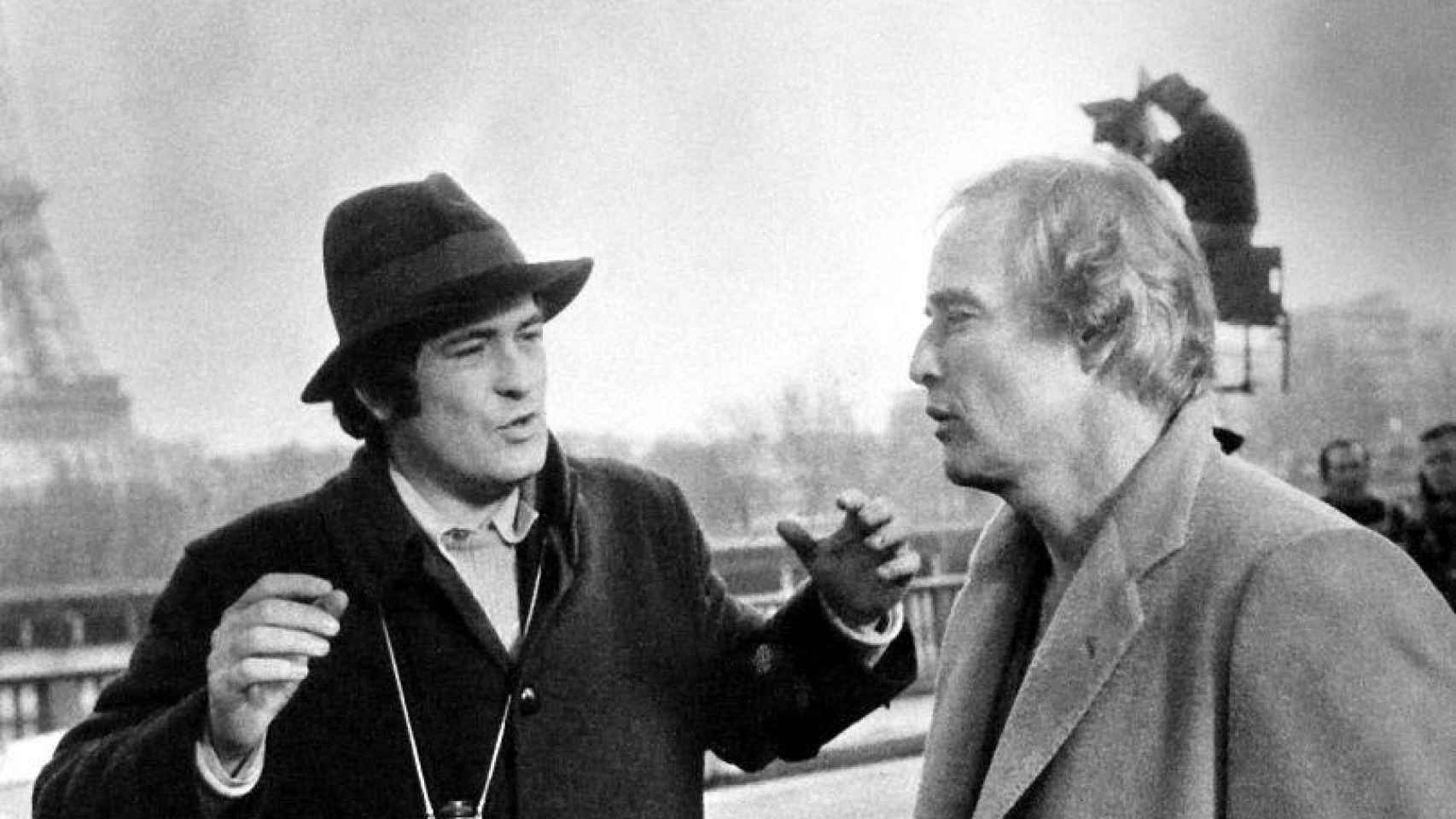 Bernardo Bertolucci y Marlon Brando durante el rodaje de 'El último tango en París'.