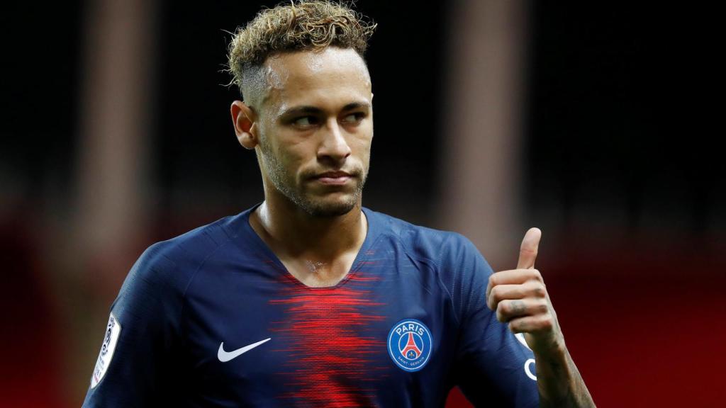 Neymar en el encuentro frente al Monaco