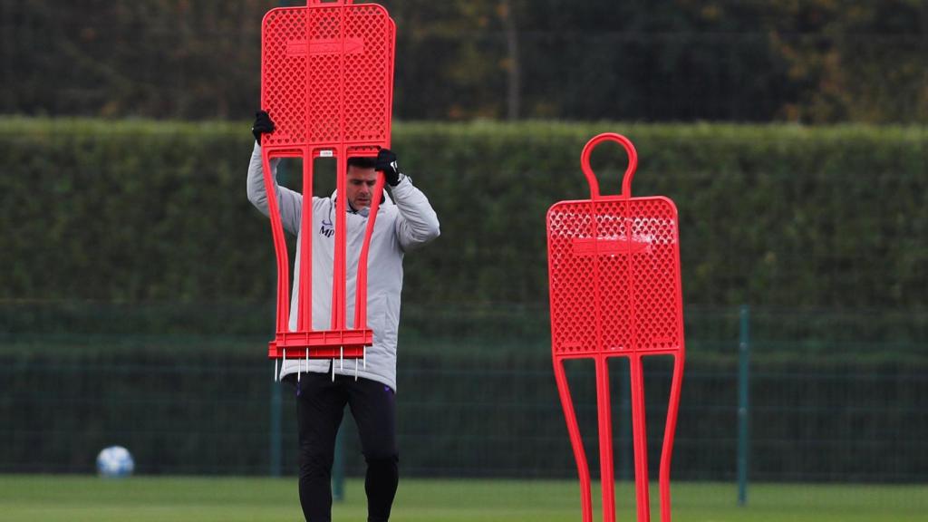 Pochettino en el entrenamiento previo a partido Champions League