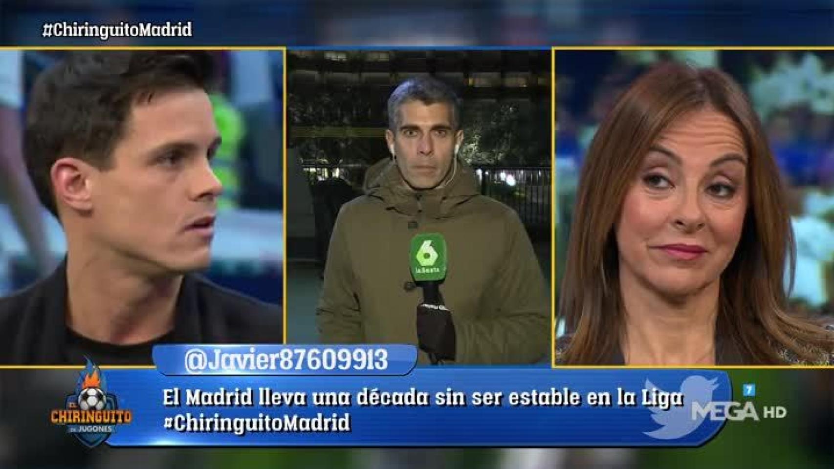 José Luis Sánchez,  en El Chiringuito. Foto: Instagram (@elchiringuitotv)