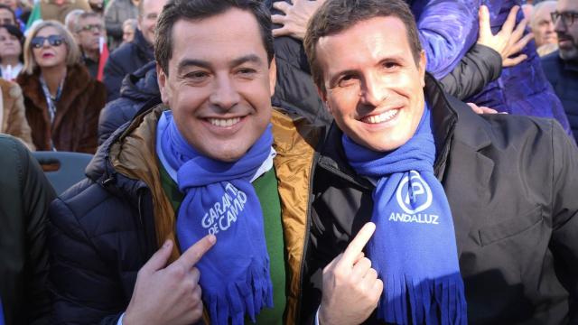 Bonilla y Casado en un acto electoral en Granada