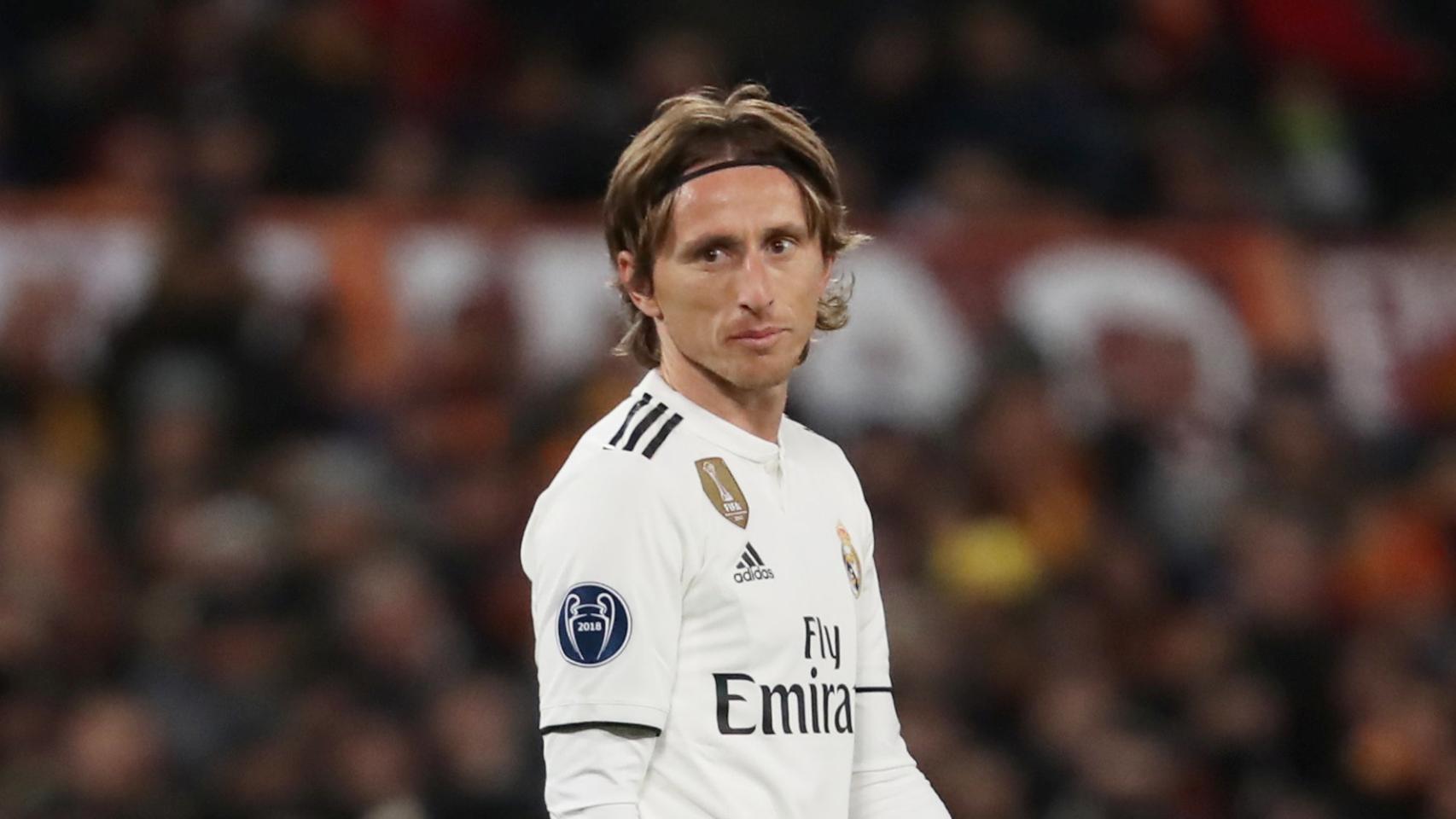 Luka Modric, durante el partido frente a la Roma