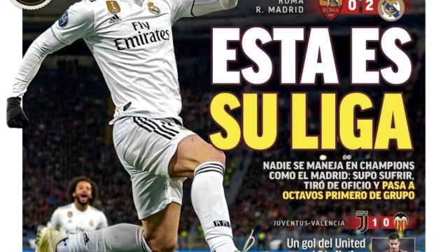 La portada del diario MARCA (28/11/2018)