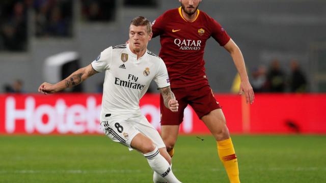 Kroos, durante el partido contra la Roma