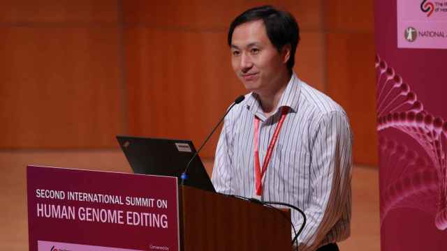 He Jiankui en su comparecencia en la Human Genome Editing Summit.