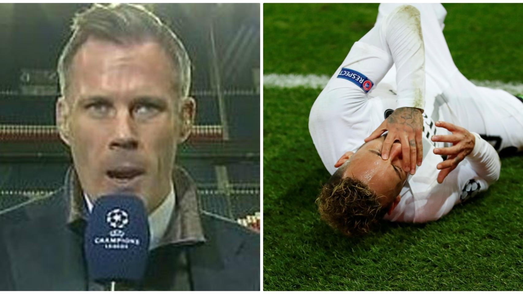 Carragher no tuvo piedad del PSG.