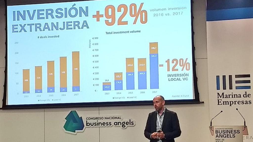 Javier Megias, CEO de Startupxplore, en su intervención en el Congreso Nacional Business Angels.
