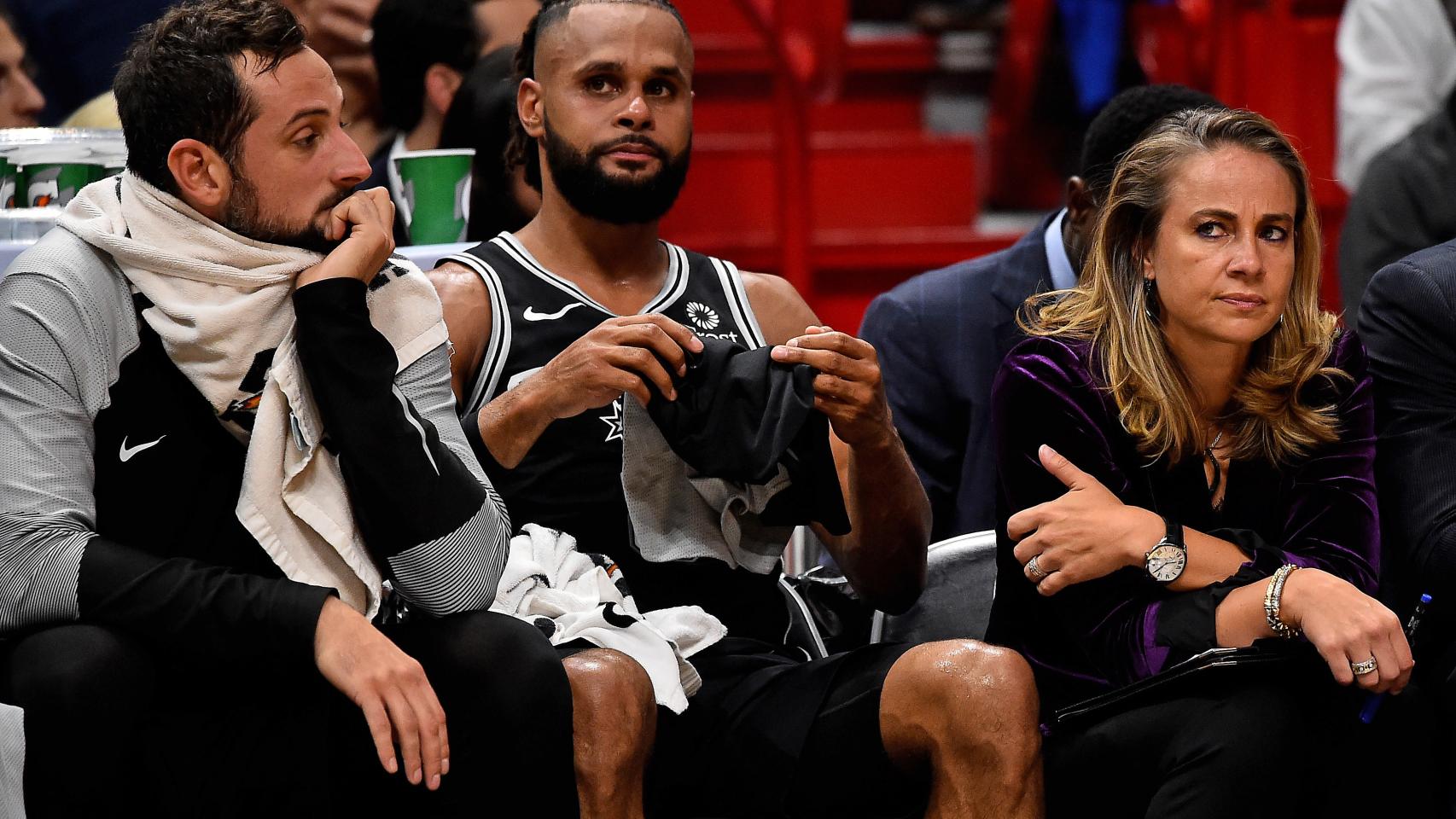 Becky Hammon, durante un partido con los Spurs