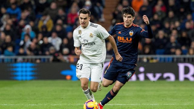 Reguilón, en el partido ante el Valencia.