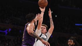 Luka Doncic en el partido ante los Los Angeles Lakers