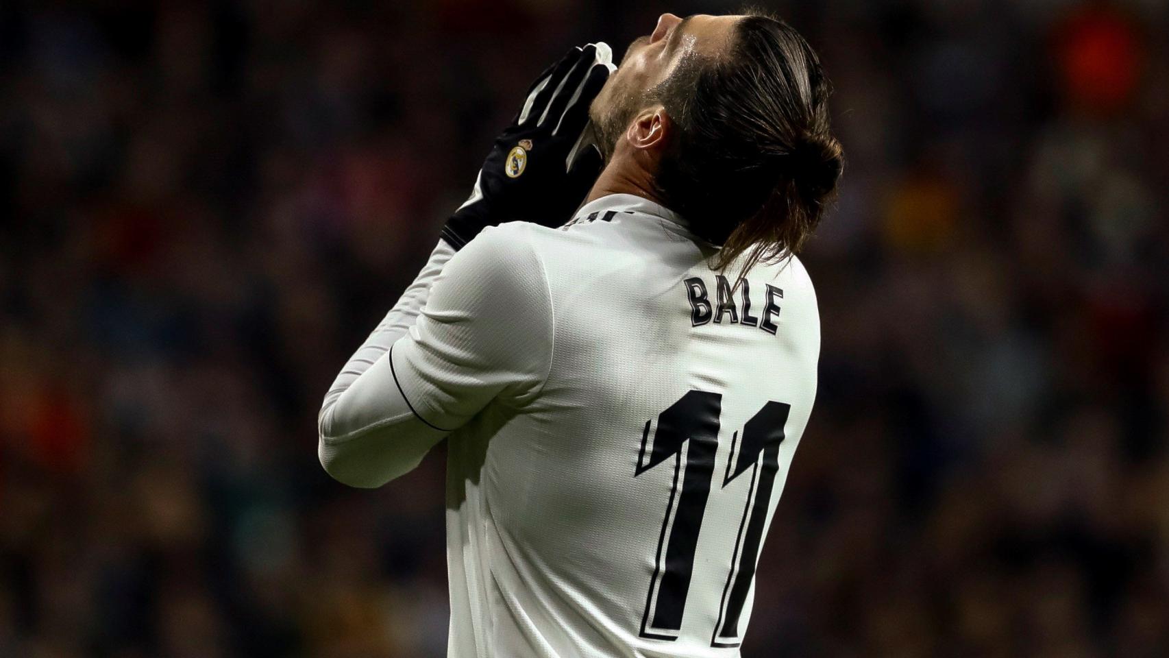 Gareth Bale se lamenta de una ocasión fallada en un partido del Real Madrid