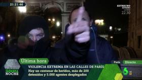 Encapuchados boicotean en París a un reportero de 'laSexta Noche'