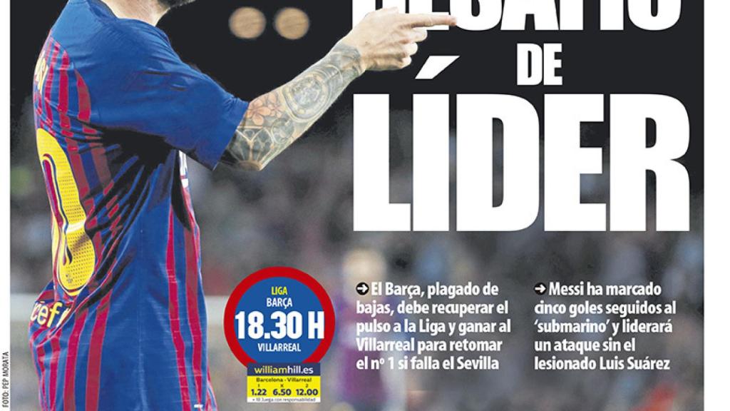 Portada Mundo Deportivo (02/12/18)