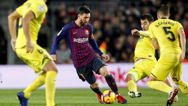 Messi, en un momento del partido de la primera vuelta