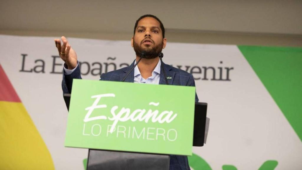 Ignacio Garriga, durante un acto de Vox.