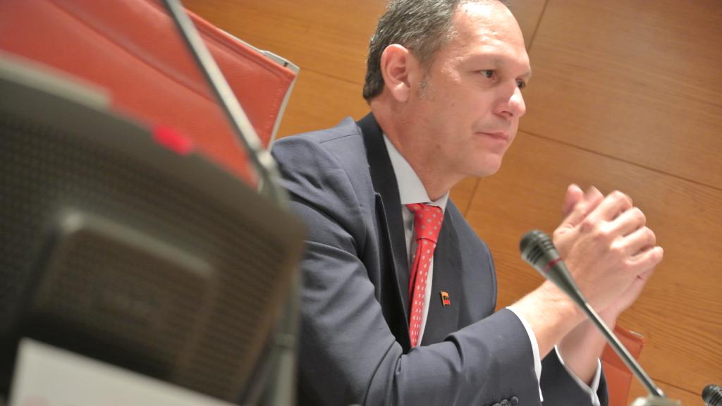 El presidente del Tribunal Supremo de Venezuela en el exterior, Miguel Ángel Martín, durante su comparecencia en el Senado.